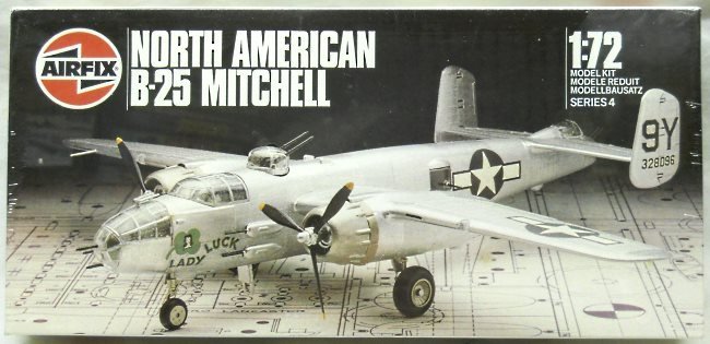 Airfix 1/72 North American B-25J / B-25H / B-25J Mitchell, 04005 plastic model kit